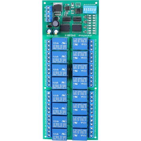 DC 12V RS485 6-channel Relay Module PLC Controller Serial Port Switch Standby Current 11mA, Relay (1/4)