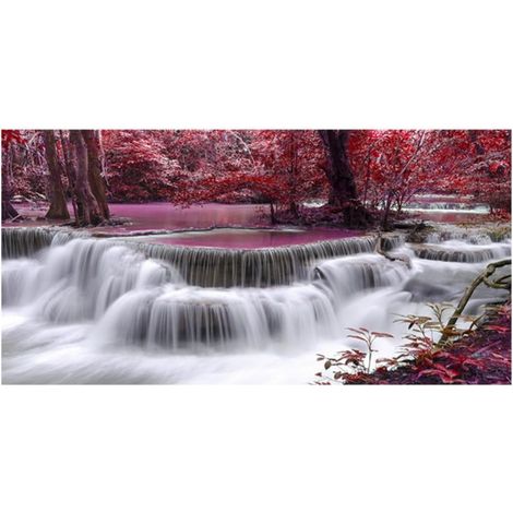 Tableau Toile Forêt Coucher de Soleil Paysage Forestier Rose Violet 50 x 152 cm Décoration Murale Moderne Salle de Séjour Bureau 1 Pièce (1/5)