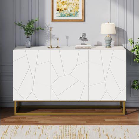 Madia buffet moderna 3 ante lucida 130 cm OKMYHOME (1/5)