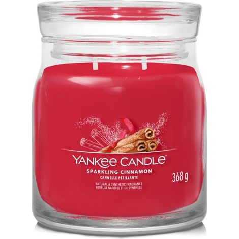 Canela Espumosa - Vela Signature de Yankee Candle - Vela Mediana de Dos Mechas (1/4)