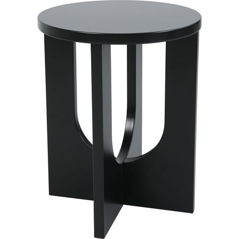 Elegante y práctica mesa auxiliar 50 x 40 cm negra 030010927 (1/5)