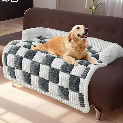 Tapis de Repos pour Chien, 7070cm, Velours Épais & Antidérapant, Lavable, Confortable pour Chiens Moyens/Grands, Intérieur (1/5)