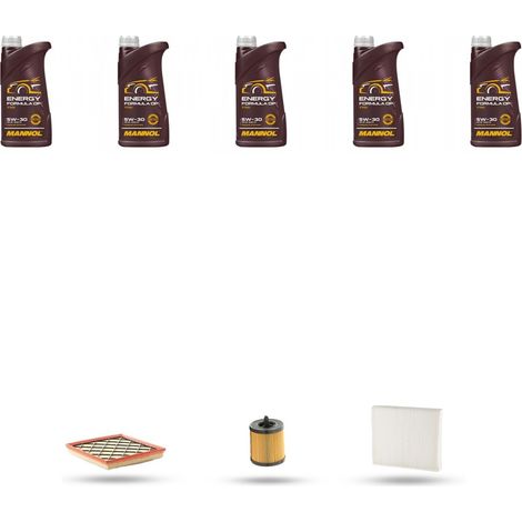 Kit tagliando 3 FILTRI e 5L OLIO compatibile con Malibu 2.4 123KW dal 2012 (1/5)