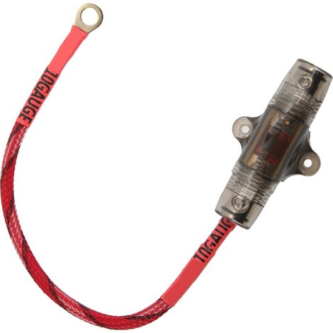 Câble de sécurité audio avec connecteur en forme de O, en cuivre haute résistance, calibre 10 AWG, pour voiture et bateau. (1/5)