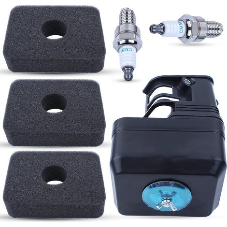 Assemblage du couvercle du boîtier du filtre à air avec bougie pour moteur Honda GX120 GX140 GX160 GX200 Tondeuse à gazon Remplace 17230-Z51-820 17410-Z51-020 17235-Z51-831 (1/5)