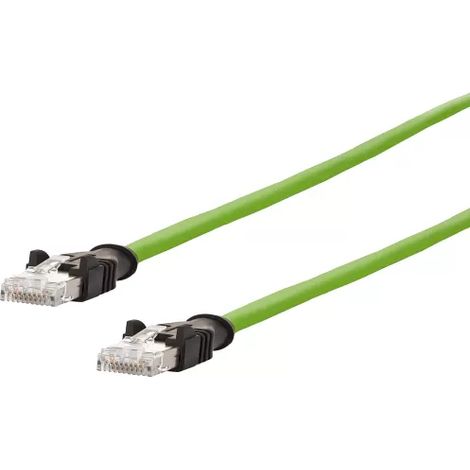 Metz Connect 142M2X55010 RJ45 Patchkabel CAT 6a S/FTP 1.00 m Grün PUR-Mantel, Säurebeständig, Ozonbe (1/2)