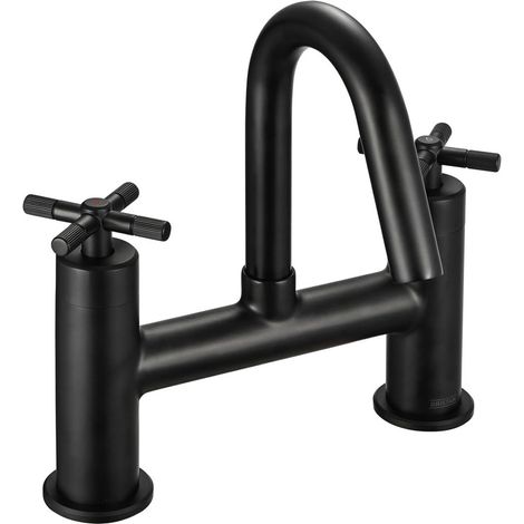 Bristan Cruzar Bath Filler Tap Pillar Mounted - Black