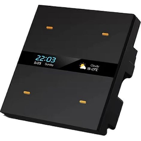 Panneau de commande M8 PRO Smart Zigbee Switch Tuya Home à 4 interrupteurs muraux électriques pour système domotique (noir) (1/5)