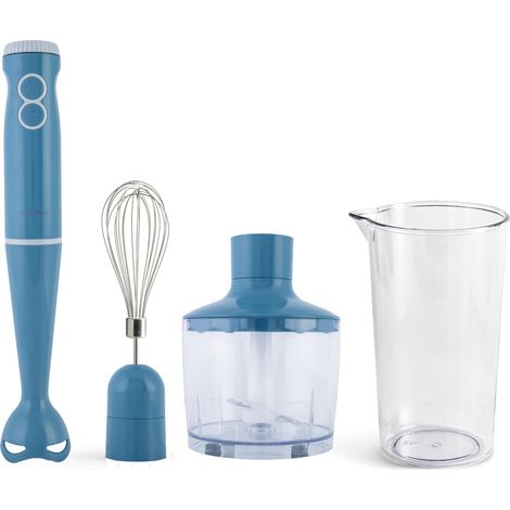 Mixeur Plongeant 3 en 1, Plastique-Acier Inox, bleu (1/5)