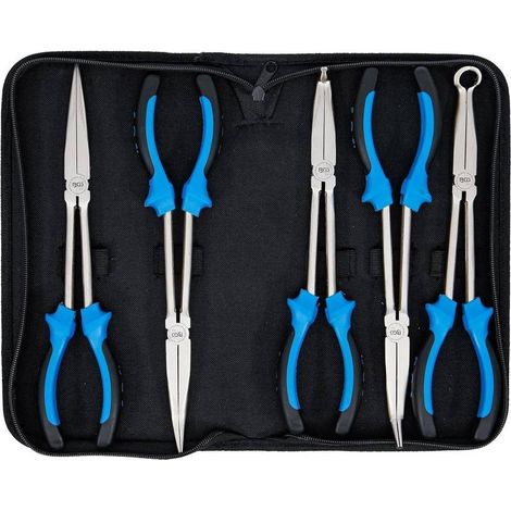Jeu de Pinces à Bec L. 290 mm - 5 pcs - Précision et Maniabilité - Acier, Zones Difficiles - D-Work (1/5)