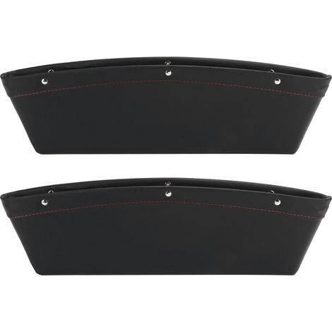 2 Pièces Organisateur de Siège Auto avec Poches de Rangement pour Téléphone, Argent, Cartes et Clés, Noir