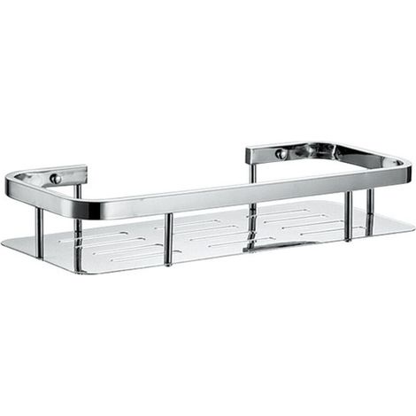 Étagère de douche en acier inoxydable - Étagère de baignoire de salle de bain, support d'étagère d'angle mural (1 niveau, acier inoxydable)