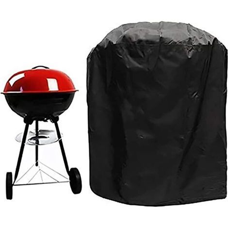 Waterproof barbecue covers made of robust Oxford fabric, large 77cm round kettles, barbecue covers, protection against dust and rain, indoor and outdoor use, resistant to (1/3)