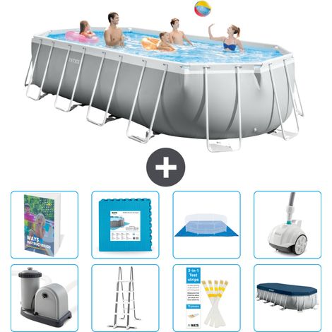 Prism Frame Pool Oval - 610x305x122 cm - 9-teilig S531