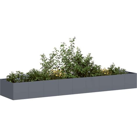 Pflanzgefäß Anthrazit 360x80x40 cm Stahl