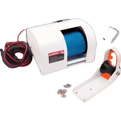 Treuil d'ancre électrique, télécommande sans fil, conception prête pour l'eau salée, BLANC (1/5)