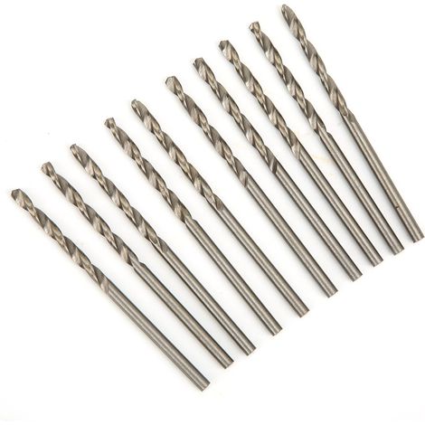 10 boîtes de forets hélicoïdaux en acier rapide à queue droite pour le perçage du bois. 2,8 mm. 10 pièces par boîte / 4241 (10 boîtes au total). Acier rapide. (1/5)
