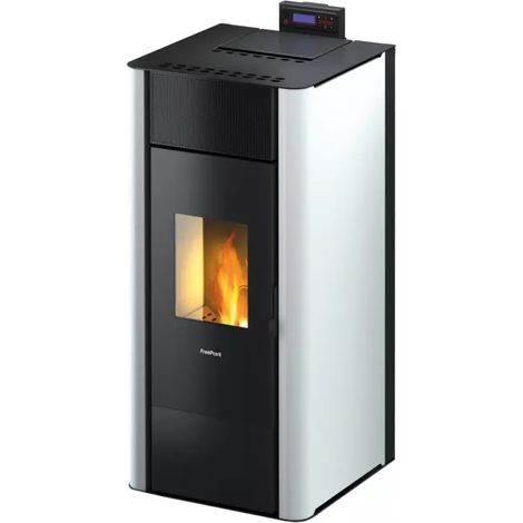 termostufa a pellet ermetica freepoint "tesis" bianco 22,4 kw (1/3)