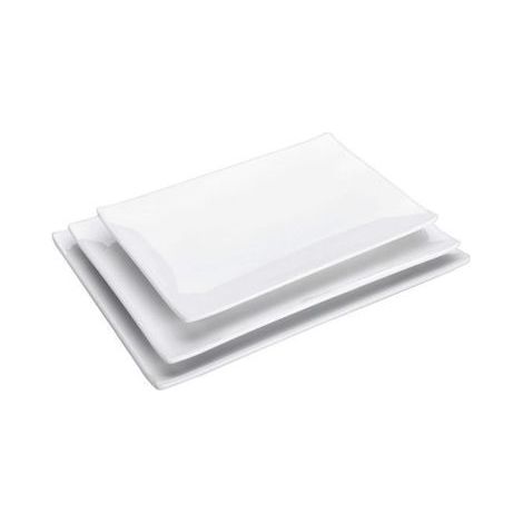 BANDEJA RECTANGULAR MELAMINA BLANCA 28CM