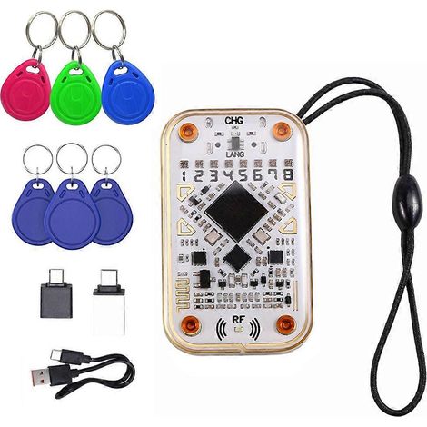 Lecteur de puces RFID Chameleon Ultra + Émulateur intelligent porte-clés 3XT5577/CUID, décodage de cartes d'identité IC, lecture/écriture NFC (1/5)