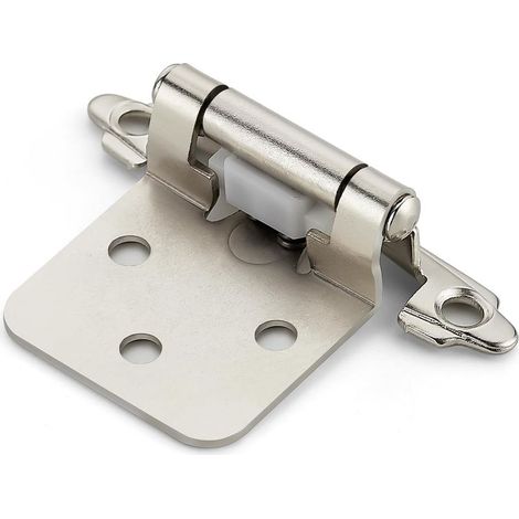 Set di 4 cerniere in rame anticato per ante della cucina, a chiusura automatica, sovrapposizione 1,27 cm (variabile), telaio semi-nascosto (C) (1/5)