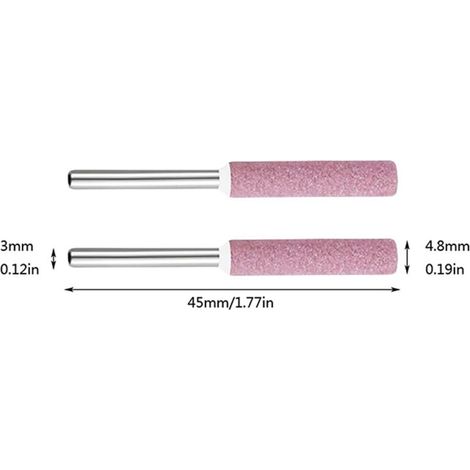 Lot de 12 pierres à aiguiser pour tronçonneuse 4,8 mm