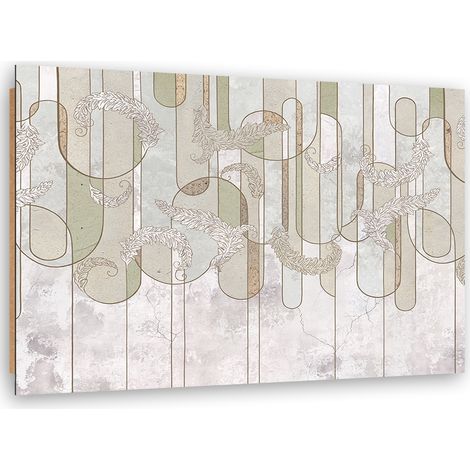 Quadro deco panel, Astrazione minimalista scandinava nel beige - 100x70 (1/5)