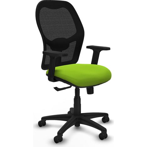 Silla de oficina piqueras y crespo negra malla similpiel (1/2)