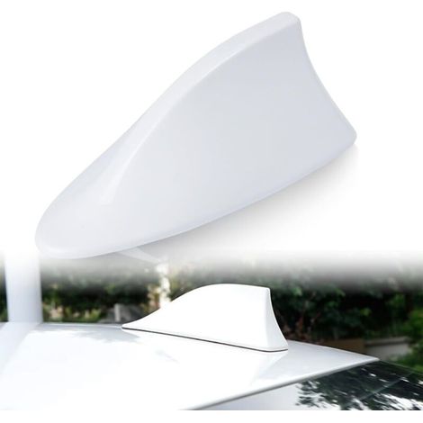 Antenne Voiture Requin, Antenne Requin, Améliorer Le Signal du Véhicule pour Voitures, Voiture FM/AM Base Étanche, Accessoire Voiture, Améliorer Le Signal(Blanc) (1/5)