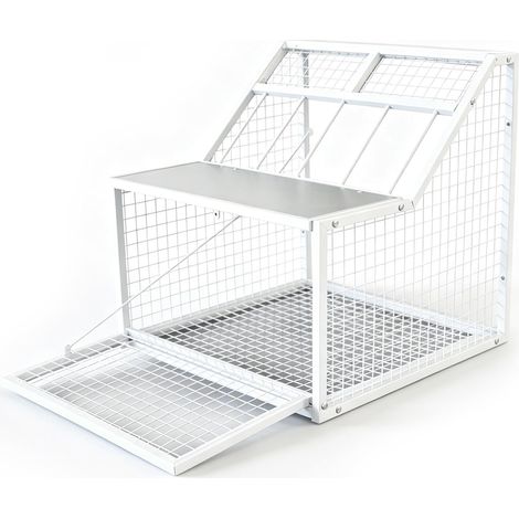 Cage à Pigeons Pliable en MéTal avec 4 EntréEs Et Trappe Amovible pour Pigeons Perroquets Perruches Et Autres Oiseaux De Jardin Balcon Cour 54x47x50 Cm (1/5)