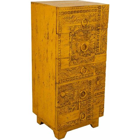 Sinfonier de madera artesanal amarillo 45x40x100