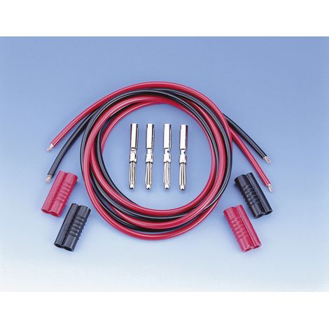 VOLTCRAFT MS 4041/21 Messleitungs-Set Lamellenstecker 4 mm Lamellenstecker 4 mm 1.00 m Schwarz, Rot