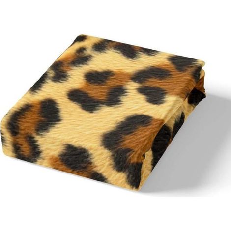Léopard Housse de Couette Safari Cheetah Fur Print Parure de Lit 90x190cm pour Enfants Garçons Filles Animaux Sauvage - 7BB (1/4)