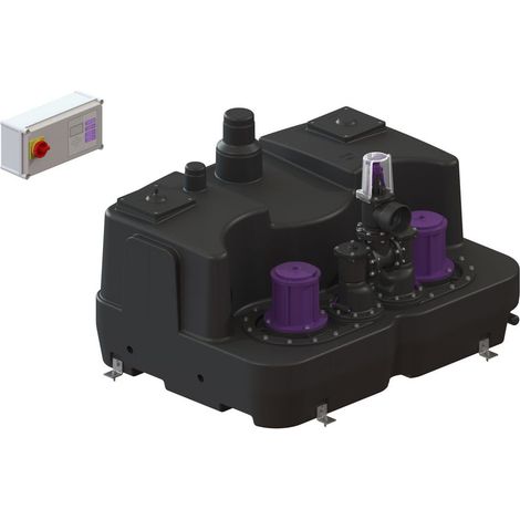 Kessel Hebeanlage Aqualift F XL 450 l Duo SPF 3000-S3, Schieber aus Kunststoff (1/2)