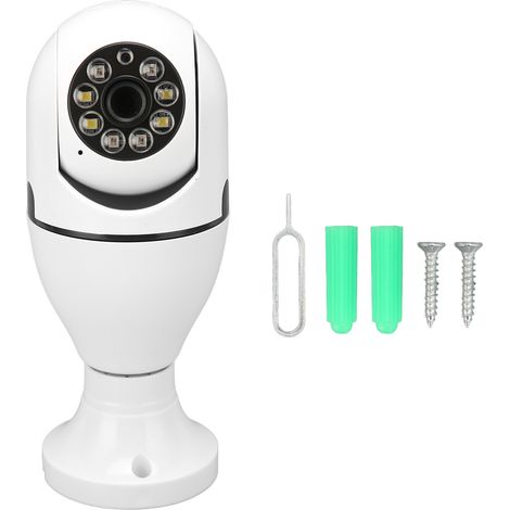 Ampoule WiFi 1080P, caméra de sécurité couleur, Vision nocturne, détection de mouvement, vis dans la prise E27, maison