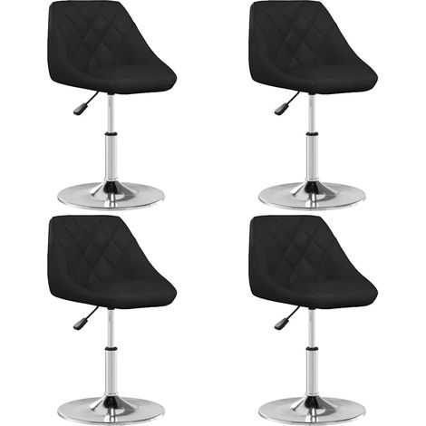 vidaXL Sillas de comedor 4 unidades cuero sintético negro (1/5)
