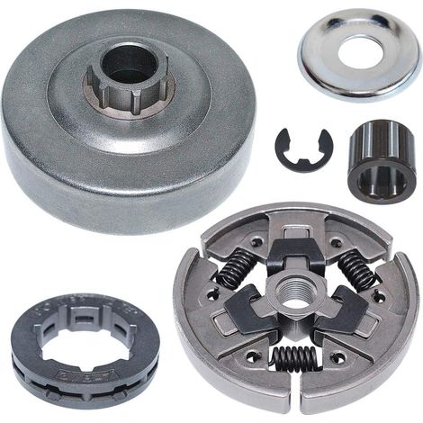 Kit de tambour d'embrayage 3/8" 7T, pignon, jante et roulement compatible Stihl MS290 MS390 029 039 MS310 Tronçonneuse (1/5)