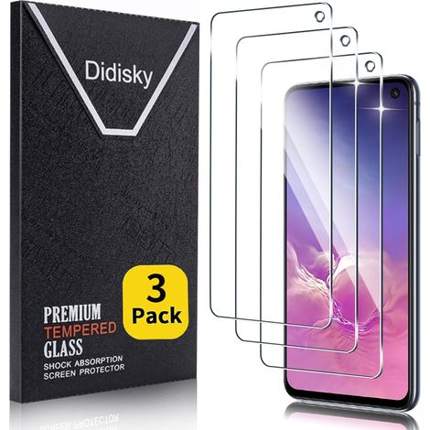 Lot de 3 Protecteur Verre Trempé pour Samsung Galaxy S10e, Film Protection écran, dureté 9H, Pas de Bulles, Haute définition (1/5)