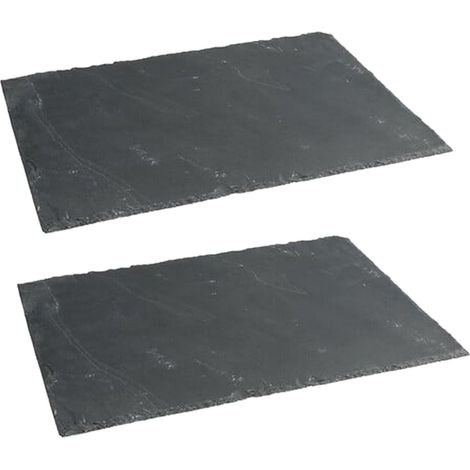 Lot de 2 assiettes de présentation en ardoise (1/5)