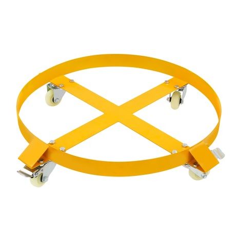 4 Wheel 55Gal Drum Dolly Heavy Duty Barrel Cart 265lbs with Swivel Casters Steel (1/5)