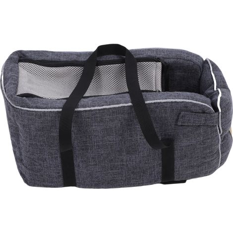 Siège de voiture pour chien, console centrale portable, accoudoir confortable avec poche de rangement, bleu foncé