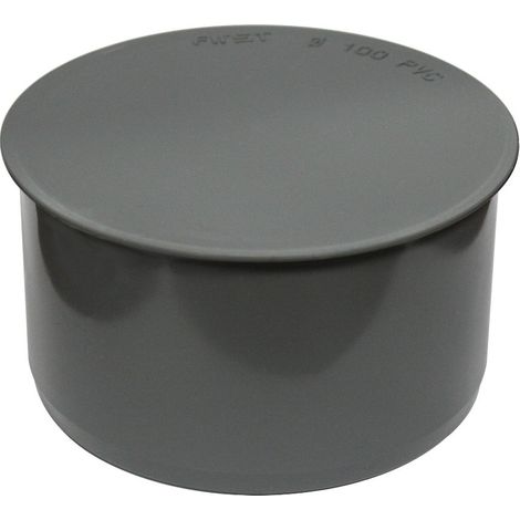First Plast – Tampon hermétique PVC mâle Ø100 – Raccord de robinetterie – Filetage entrée 1" – Pour chantiers humides