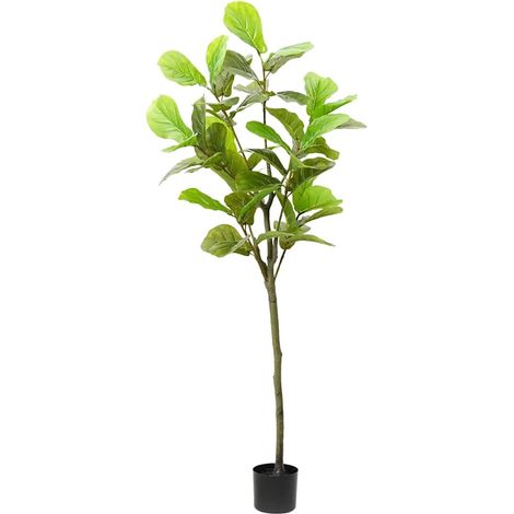 Árbol ficus artificial 48 hojas verde 165 cm
