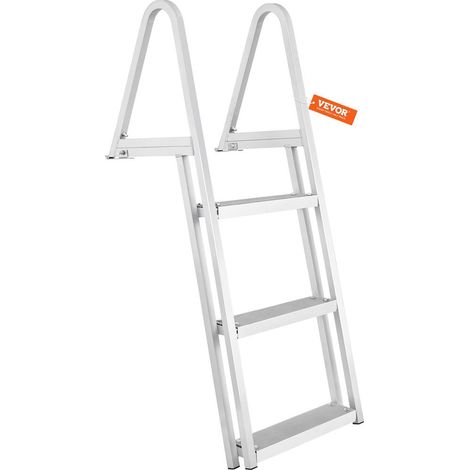 3 Marches 158,7 kg Échelle de Quai en Aluminium pour Embarquement Facile sur Ponton Bateau Lac et Piscine (1/5)