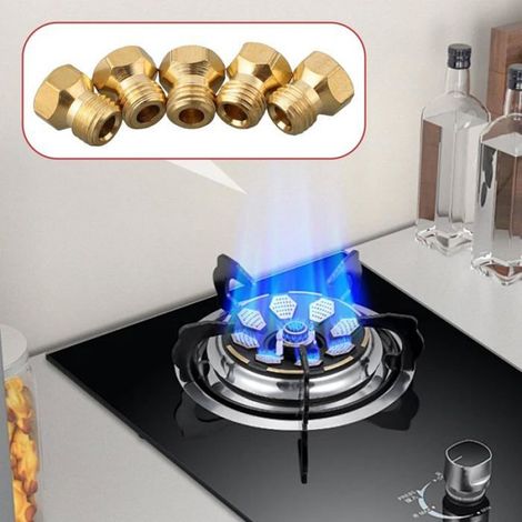 Set Accessoire Cuisine,10pcs Gicleur Gaz Butane,Gicleur Gaz Bouteille,Gicleur Gaz de Ville,Buses pour Bruleur Gaz Gaziniere Gaz (1/5)
