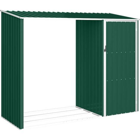 Maison Exclusive - Capanno per Legna Verde 245x98x159 cm in Acciaio Zincato (1/5)