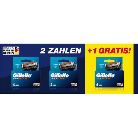 Gillette ProGlide Systemklingen 4er 3 für 2 Aktion Ersatzklingen