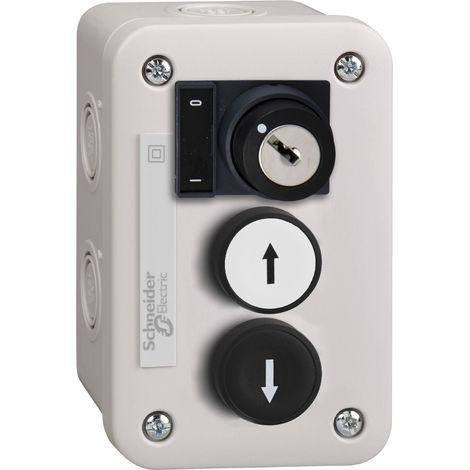 Harmony XALE boîte à boutons BP blanc 1F + BP noir 1F + sélecteur 2 pos. 1F SCHNEIDER XALE3441