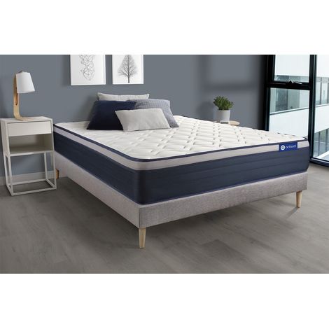 Actisom – Ensemble matelas sommier 90x190 cm – Confort ferme – Mousse à mémoire de forme – Ressorts ensachés – Épaisseur 26 cm (1/5)