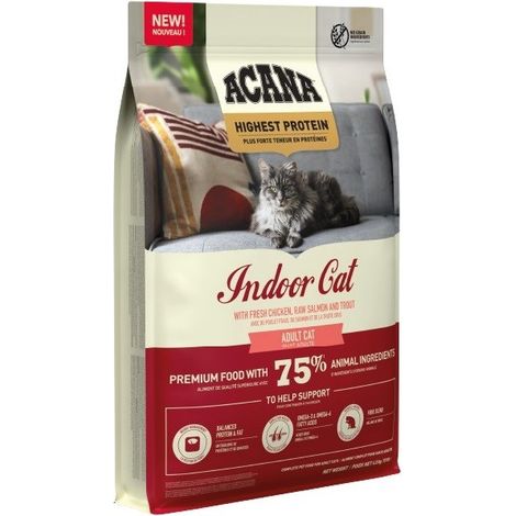 ACANA Katzenfutter mit höchstem Proteingehalt für Wohnungskatzen, 4,5 kg